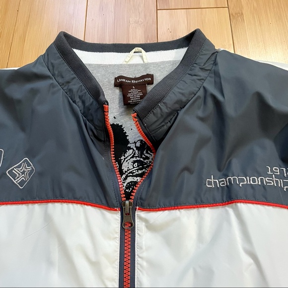 Windbreaker by Urban Behavior Racing Jacket 70’s Style Vintage Size Large - Picture 2 of 8
